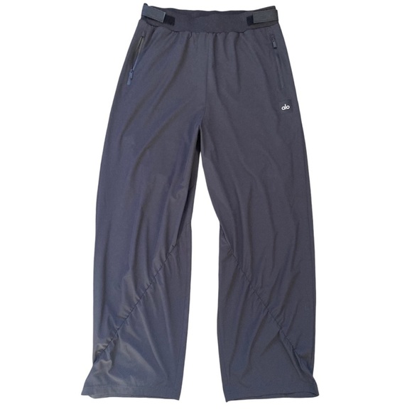 Alo Men’s Loose Fit Jogger Pants Size Large Black wide Leg NWOT - Picture 1 of 9
